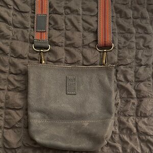 Portland Leather Festival Bag - rare blue steel color